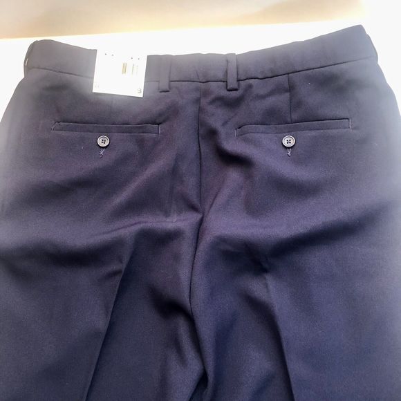 Geoffrey Beene Sz 36 X 32 Navy Blue Dress Pants NWT - Picture 4 of 7